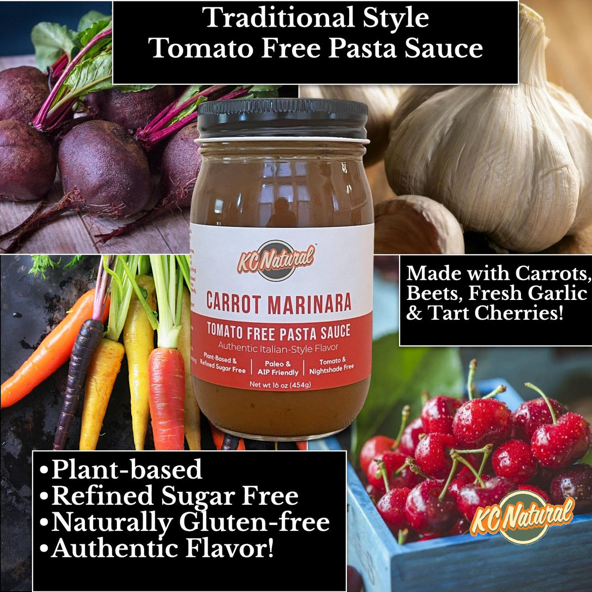 KC Natural - Paleo AIP No Tomato Carrot Marinara - 16 oz