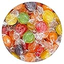 Assorted Fruit Hard Candy, 1 Pound Bulk Candy (Approx. 75 pcs.), Individually Wrapped Hard Candy, Fruit Discs Candy, The Hampton Popcorn & Candy