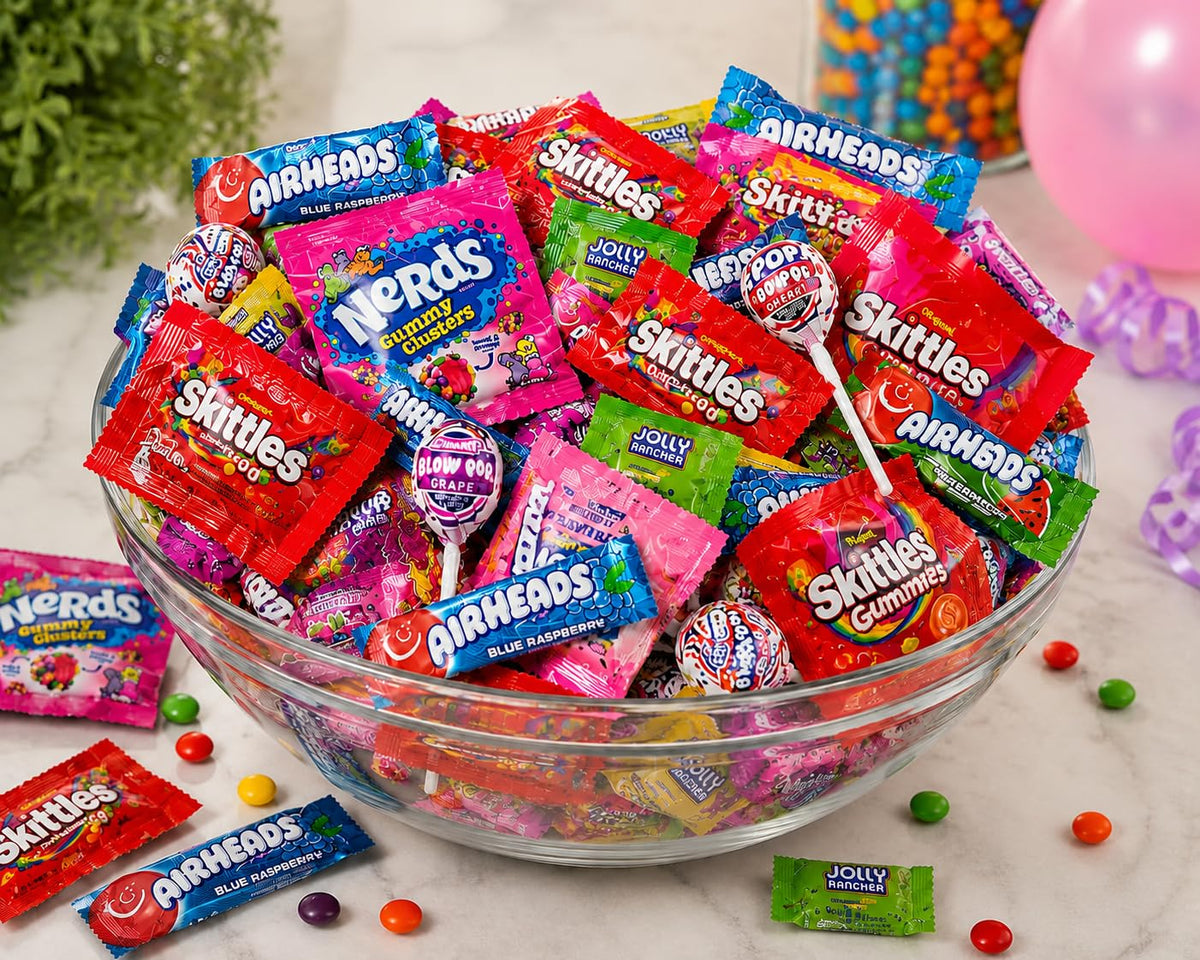 Ultimate Assorted Candy Party Mix - 20 LB Bag - Mega Variety Bulk Assortment - Individually Wrapped Candy - Queen Jax - Variety Pack