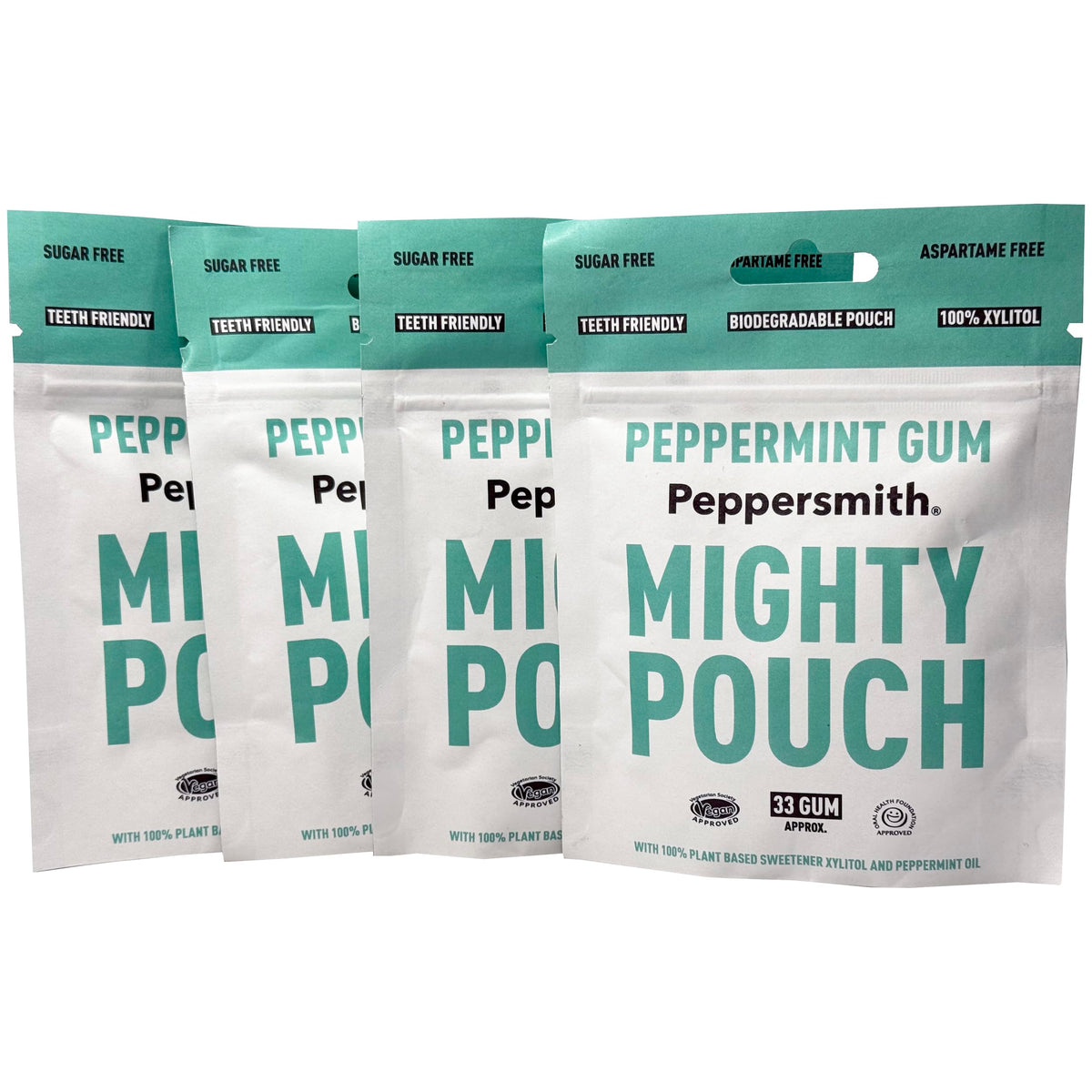 Peppersmith Mighty Box Sugar Free Peppermint Gums 50g (33 Pieces) Pack of 3