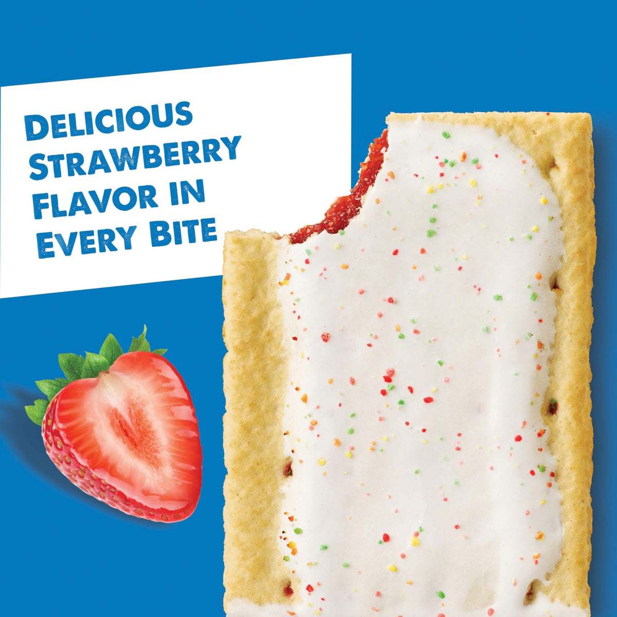 Pop-Tarts Toaster Pastries, Made with Whole Grain, School Lunch, Frosted Strawberry (120 Pop-Tarts)