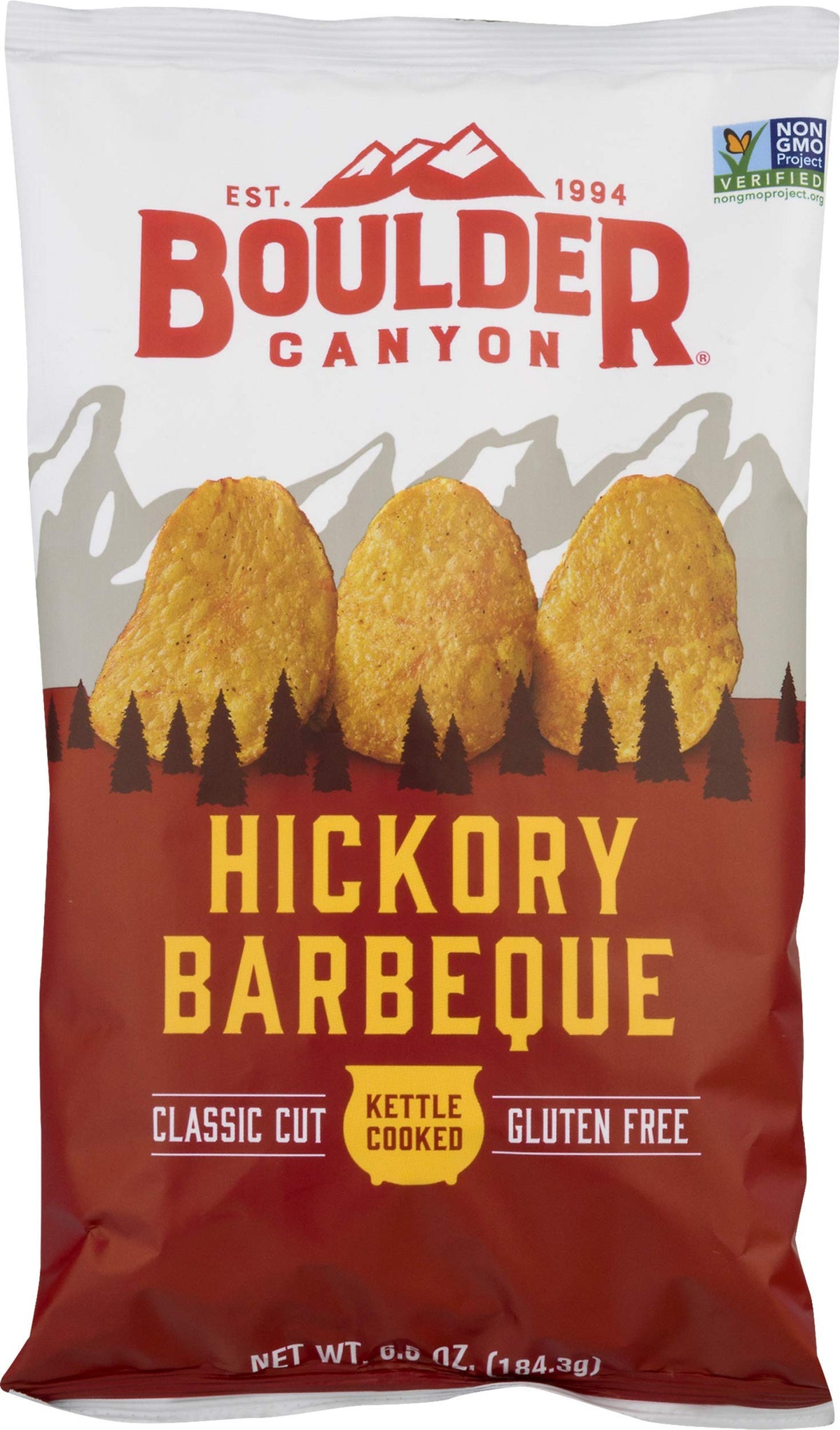 Boulder Chips Hickory BBQ Potato Chips, 5 Ounce - 12 per case.