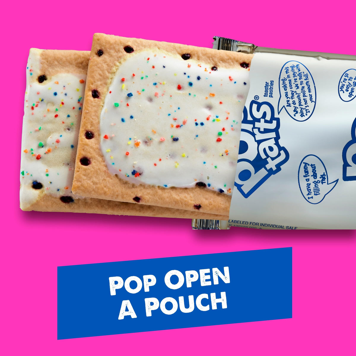 Pop-Tarts Toaster Pastries, Breakfast Foods, Kids Snacks, Frosted Blueberry (8 Pop-Tarts)
