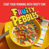Fruity Pebbles, Breakfast Cereal for Kids, Made with Sweetened Puffed Rice, 11 Ounce