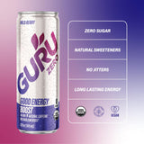 Guru Organic Zero Wild Berry Energy Drink, 12 Fz