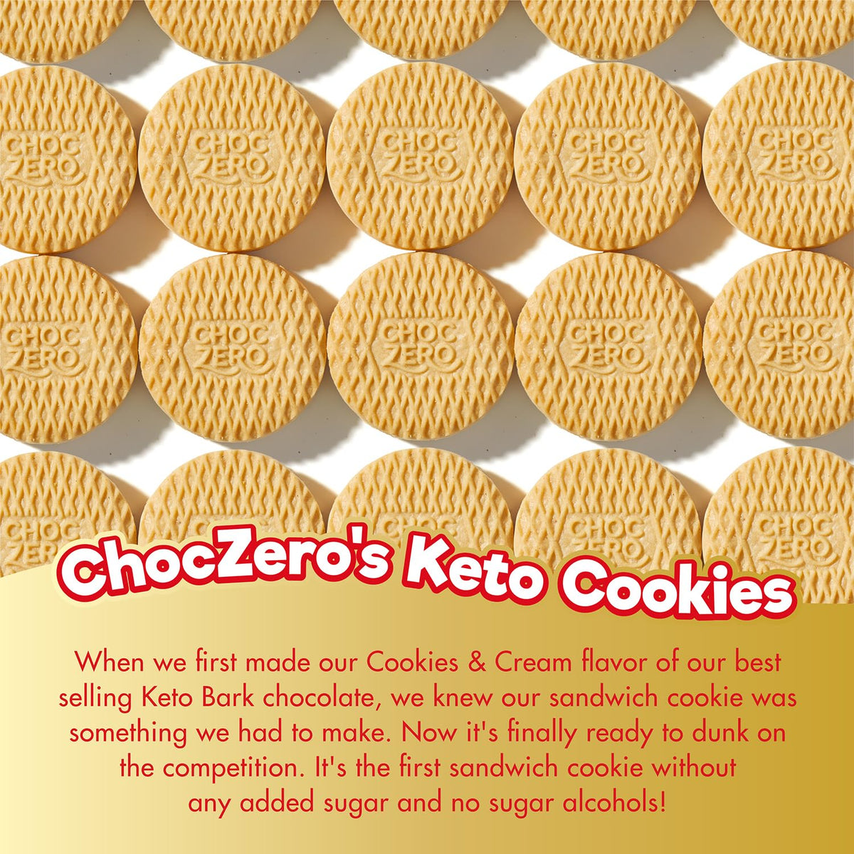 ChocZero Gluten-Free Vanilla Sandwich Cookies with Creme - Low Sugar, Keto Friendly Dunkies (1 Box, 9oz)