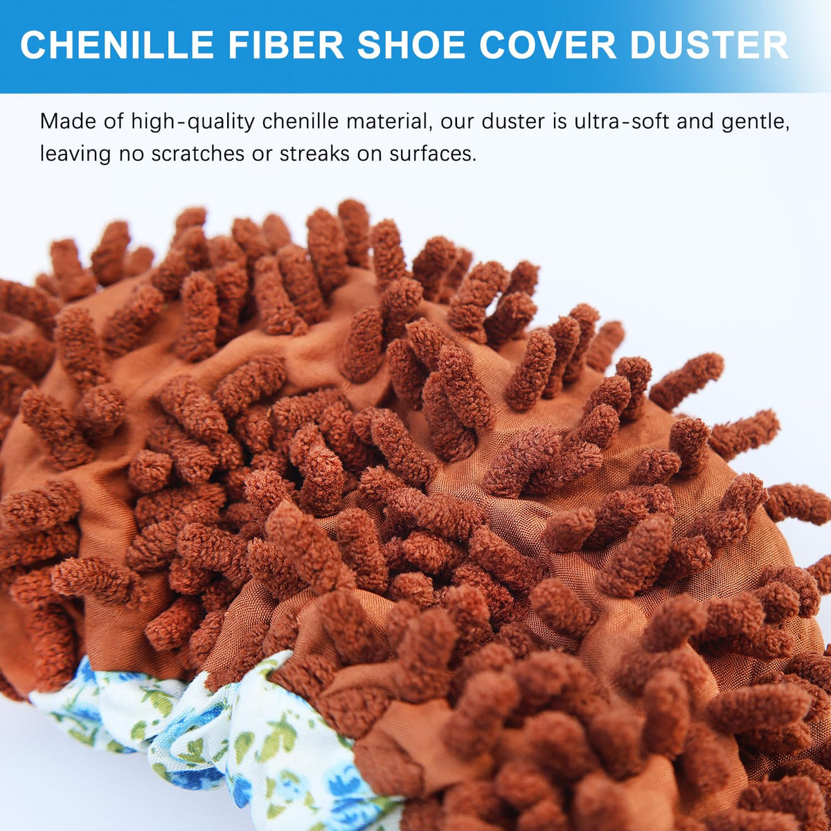 HSHTTKL 4 Pcs (2 Pairs) Shoes Cover Dust Duster, Microfiber Dust Mops, Multi Function Reusable Mop Slippers, Multi Purpose Floor Cleaning Shoes