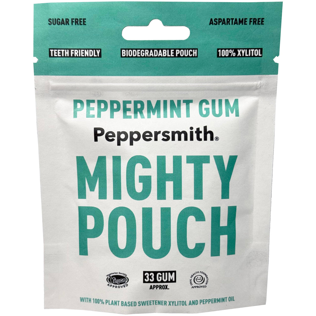 Peppersmith Mighty Box Sugar Free Peppermint Gums 50g (33 Pieces) Pack of 3