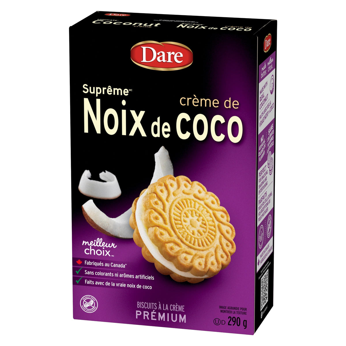 Dare Ultimate Coconut Creme Cookies, 290g/10.2 oz