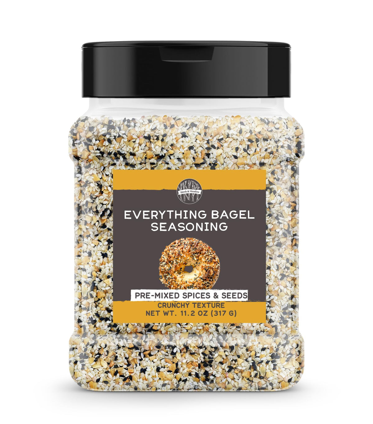 Birch & Meadow Everything Bagel Seasoning, 11.2 oz, Pre-Mixed Spices & Seeds, Crunchy Texture