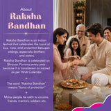 LOVENSPIRE Traditional Rudraksha Rakhi Gift Hamper for Brother & Bhabhi - Adjustable Rakhi Bracelet with Tumbler, Chocolates, Roli Chawal & Card