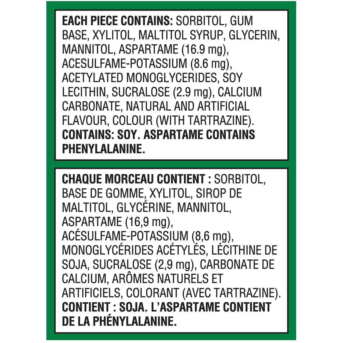 Trident Trident Sugarfree Gum, Spearmint, 12 Count