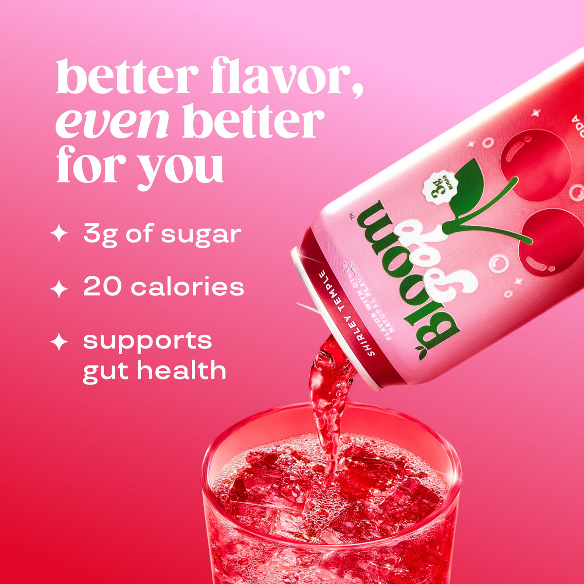 Bloom Pop Prebiotic Soda 12 Pack, Variety Pack, 12oz Cans | Soda for Gut Health, Low Calorie, No Caffeine, Healthy Soft Drink Alternative