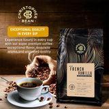 Christopher Bean Coffee - Certified Kosher - Decaf Ground Universal Drip French Vanilla Flavored Coffee | Coffee Beans with Medium Roast 100% Arabica