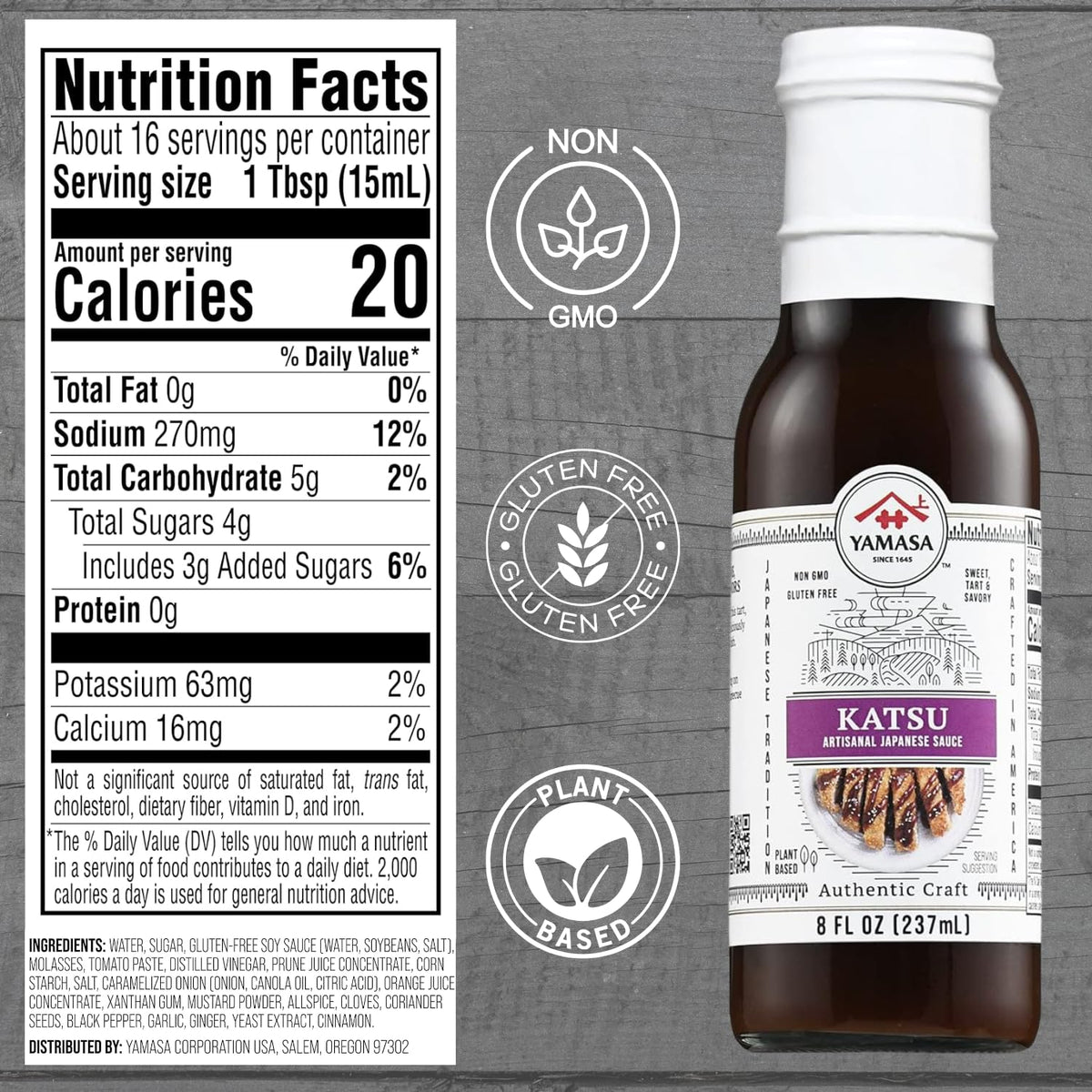Yamasa, Artisanal Katsu Sauce, Non-GMO, 8fl oz