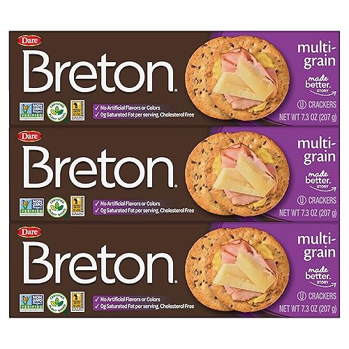 Breton Multigrain Crackers, 7.3 Ounce (Pack of 3)