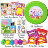 Prefilled Easter Basket for Kids - Easter Care Package with Toys & Candy, Chick Gift Box, Easter Basket Fillers Set
