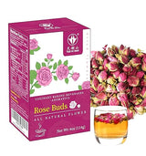 TIAN HU SHAN Rose Tea Loose Leaf, Premium Dried Rose Buds, Food Grade Natural Herbal Tea, Caffeine Free Sugar Free, 4 Ounce Pack of 1