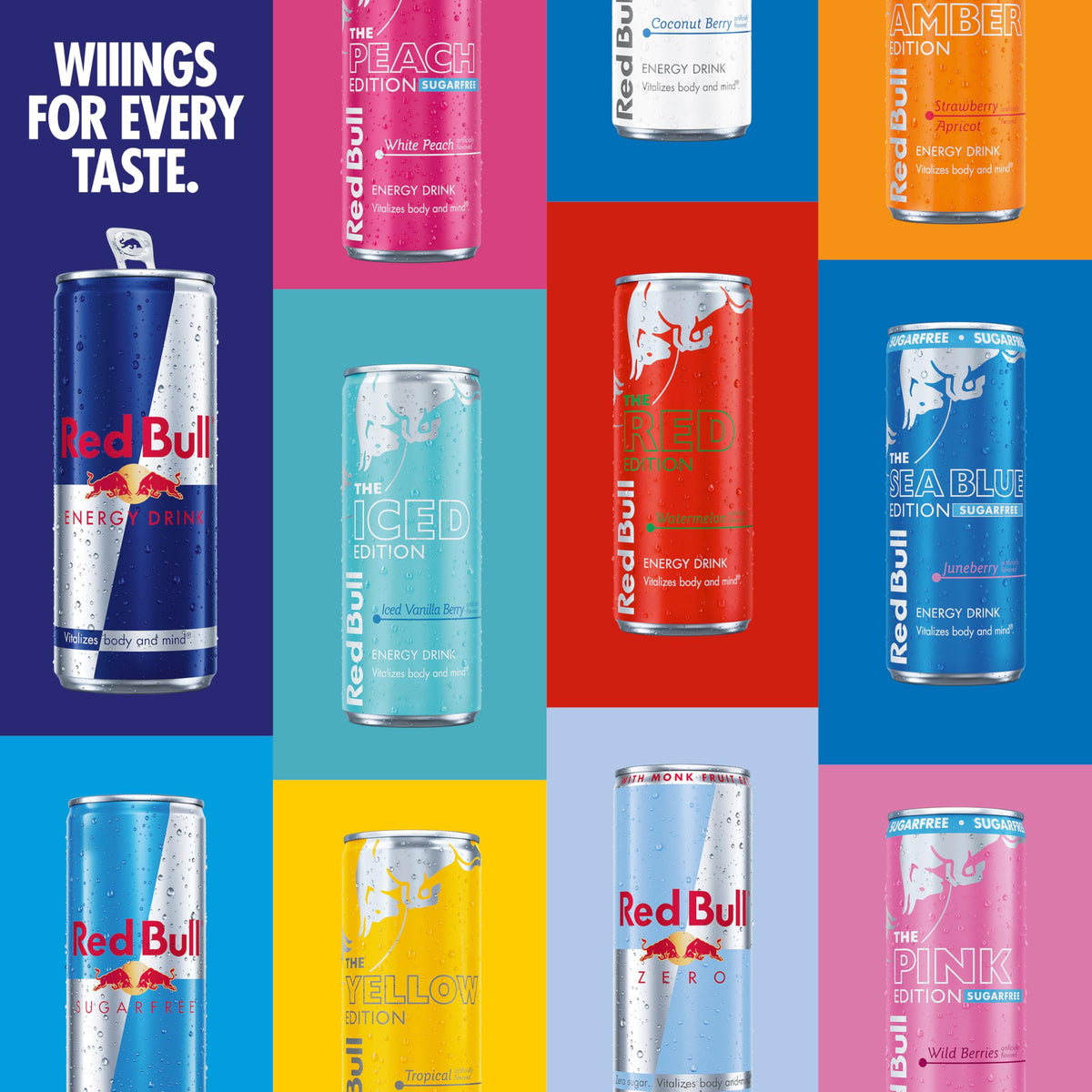 8 Pack - Red Bull Energy Drink - Total Zero - 8.3oz