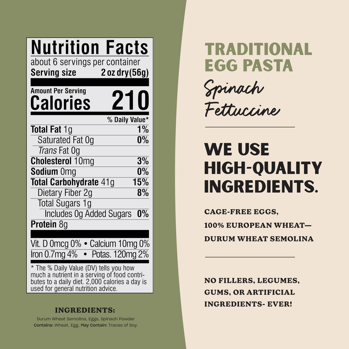 Al Dente Spinach Fettuccine, 12 oz