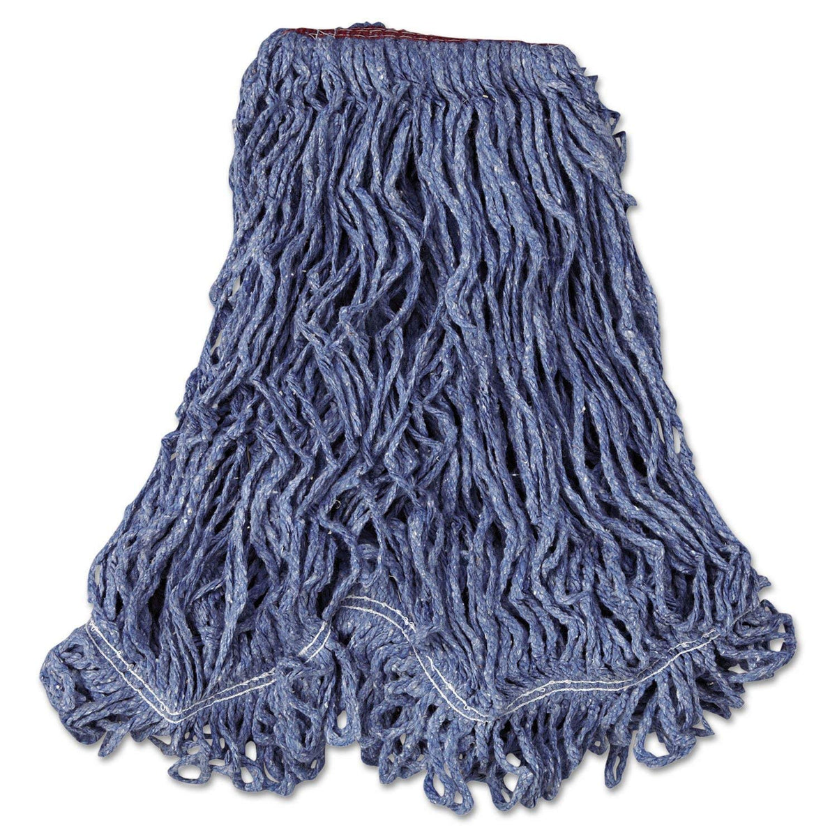 Rubbermaid Commercial Super Stitch Blend Mop Heads, Cotton/Synthetic, Red, Large