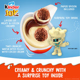 Kinder Joy Egg, Treat and Toy, Party Favor, Sweet Cream, Cocoa Wafer Bites, Individually Wrapped, 15 Count, 0.7 oz