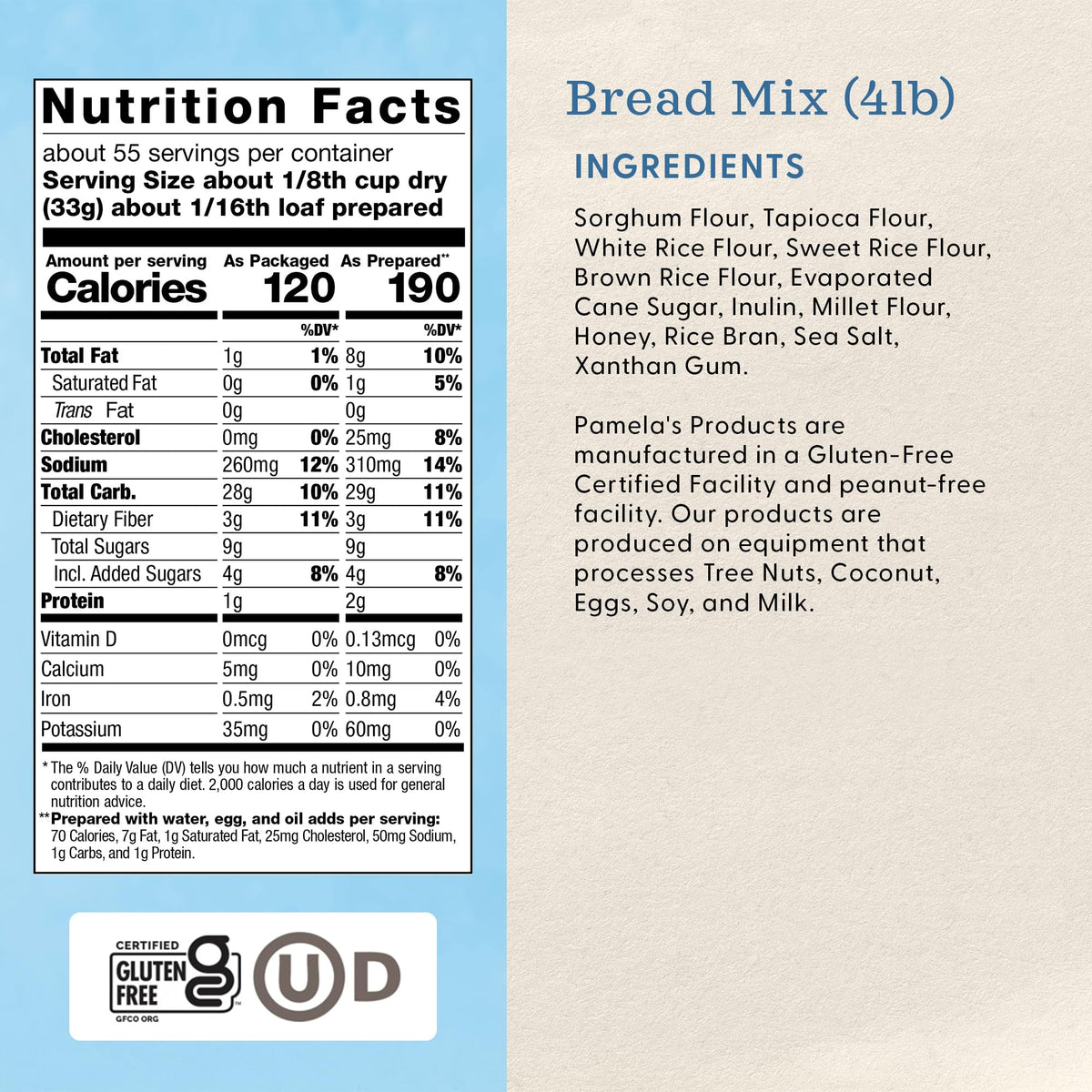 Pamela's Gluten Free Bread and Flour Blend, 4lb (Pack of 1)