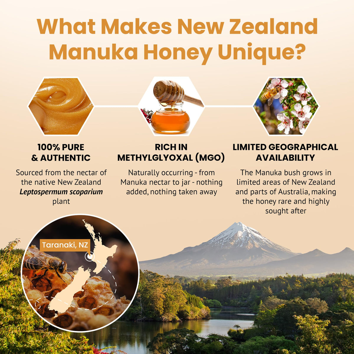 Bees & Trees New Zealand Manuka Honey - 830+ & 350+ MGO - Pure, Unpasteurized Monofloral Premium Superfood Raw Honey, Daily Wellness & Vitality