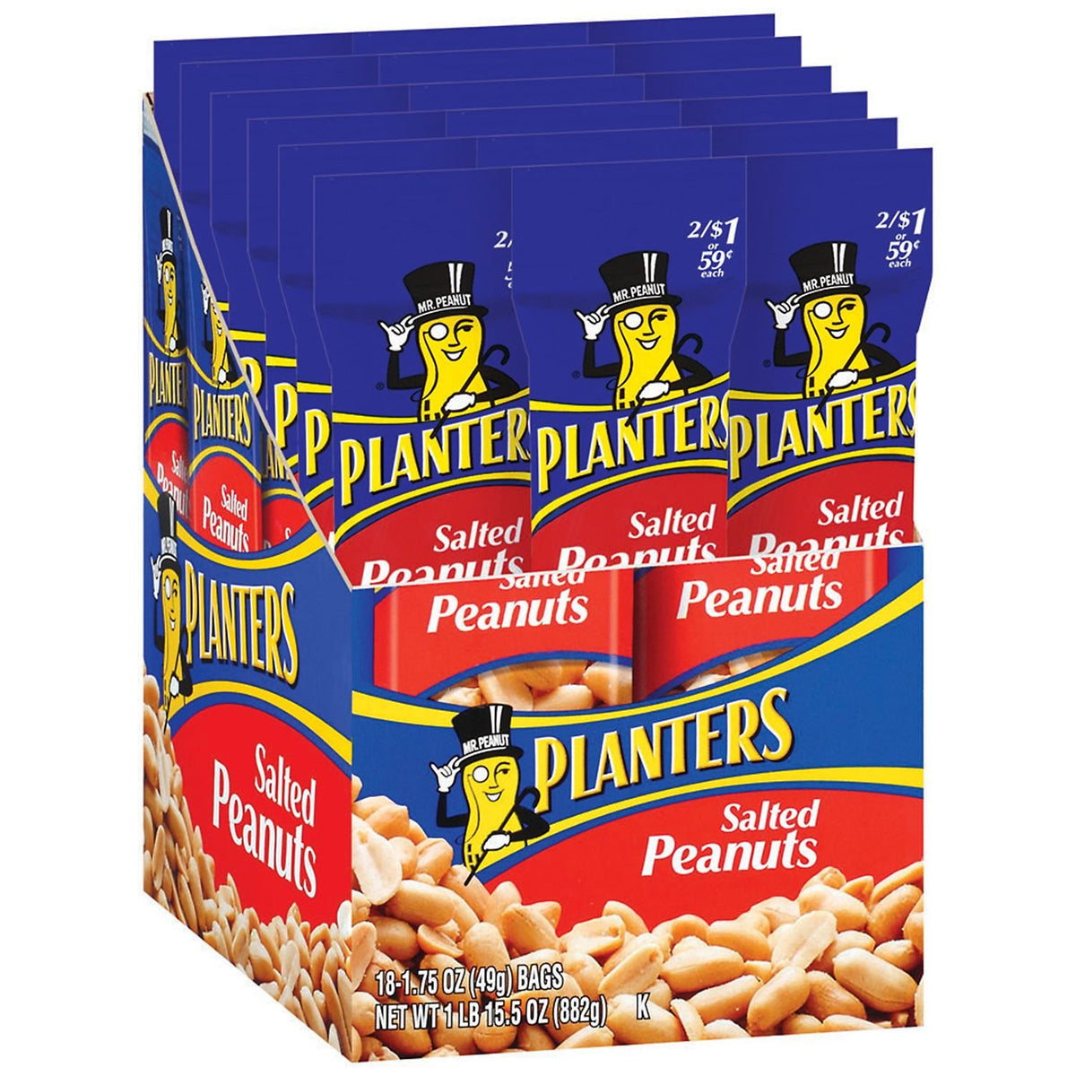 Planters Peanuts (Pack of 18)