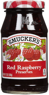 Smucker's Red Raspberry Preserves, 12 oz