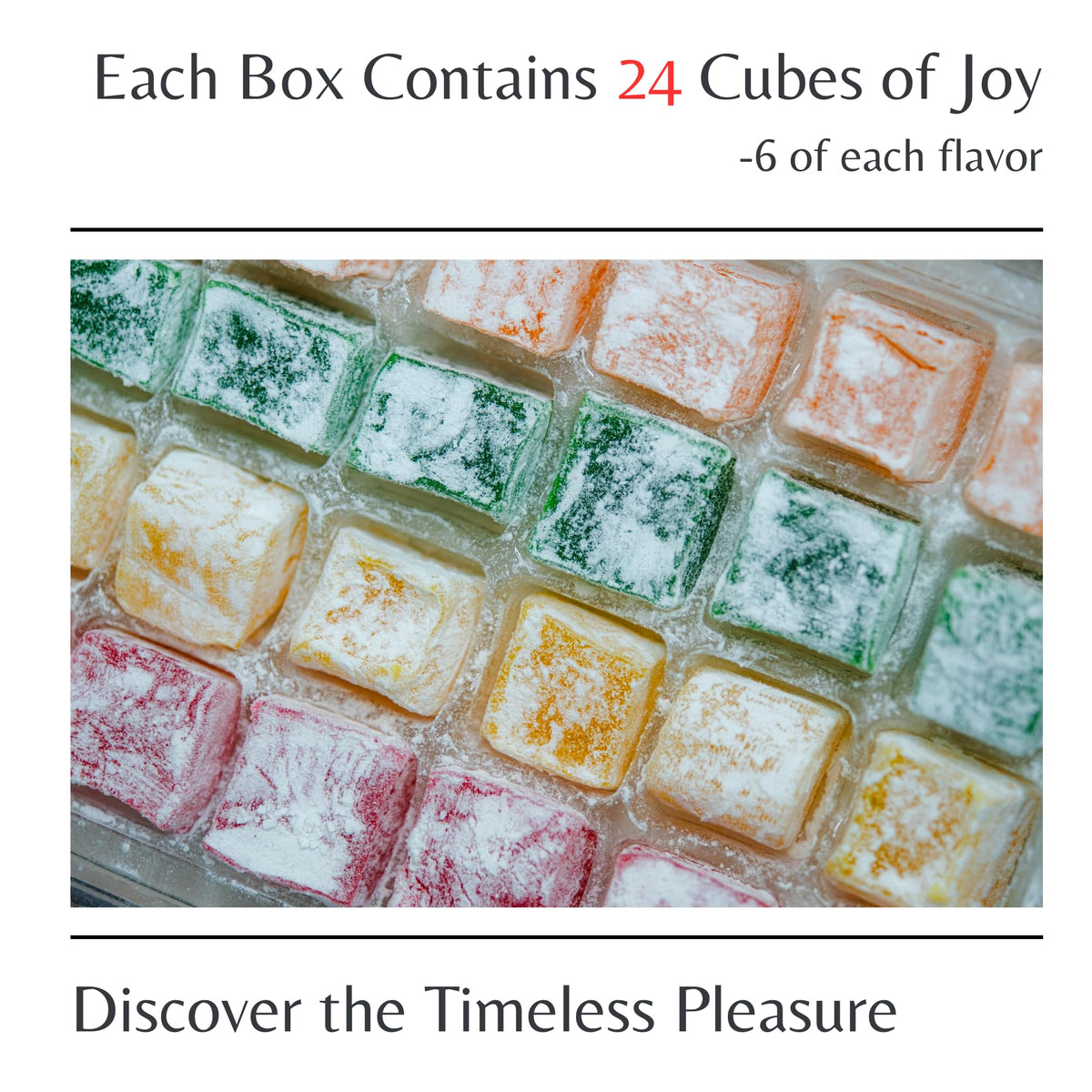 Tastes Like Magic Turkish Delight, Mix Fruit Mango Melon Peach Rose Flavors, Vegan Gluten Free, 10.6 oz