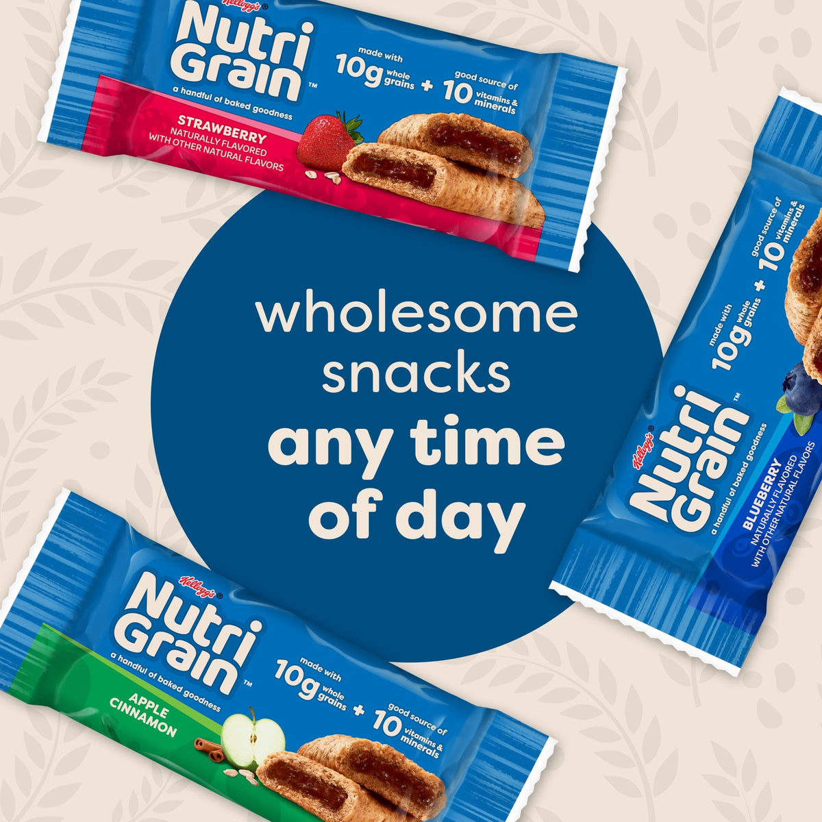 Nutri-Grain Breakfast Bars, Made with 10g Whole Grains, Snack Bars, Strawberry, 10.4oz Box (8 Count)