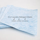 WashEZE 3 in 1 Laundry Detergent Sheets Unscented 40 count with Fabric Softener Fragrance and Phosphate Free- More efficient than pods pacs powders or