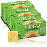 Tru Blu Unsalted Saltine | No artificial ingredients | No High Fructose Corn Syrup | Made in the USA | 16 Ounce (Pack of 3)