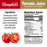 Campbell's 100% Tomato Juice, 5.5 fl oz Can (6 Pack)