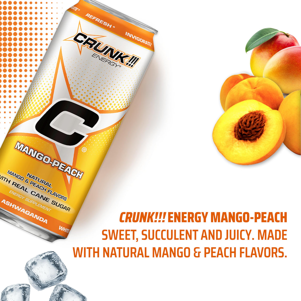 CRUNK!!! Energy Mango-Peach 16oz 24pack