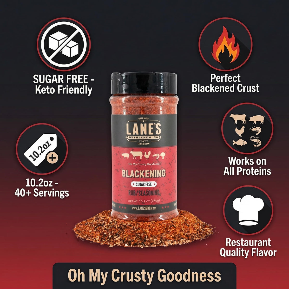 Rub Blackening - 2 x 10.2 oz Shaker - Cajun Seasoning and Blackened Seasoning for Chicken Rub - Salt Free Seasonings and Spices - Spiceology Spices 4
