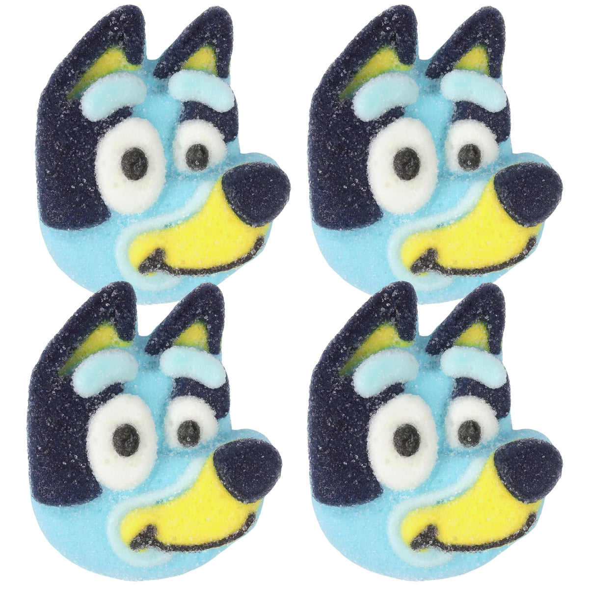 Bluey Candy Jumbo Marshmallows, Sugar Coated Treats, Individually Wrapped Pieces, 4 Count Box