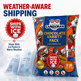 Candyman Chocolate Candy Variety Pack, 3 lb Bulk, Individually Wrapped