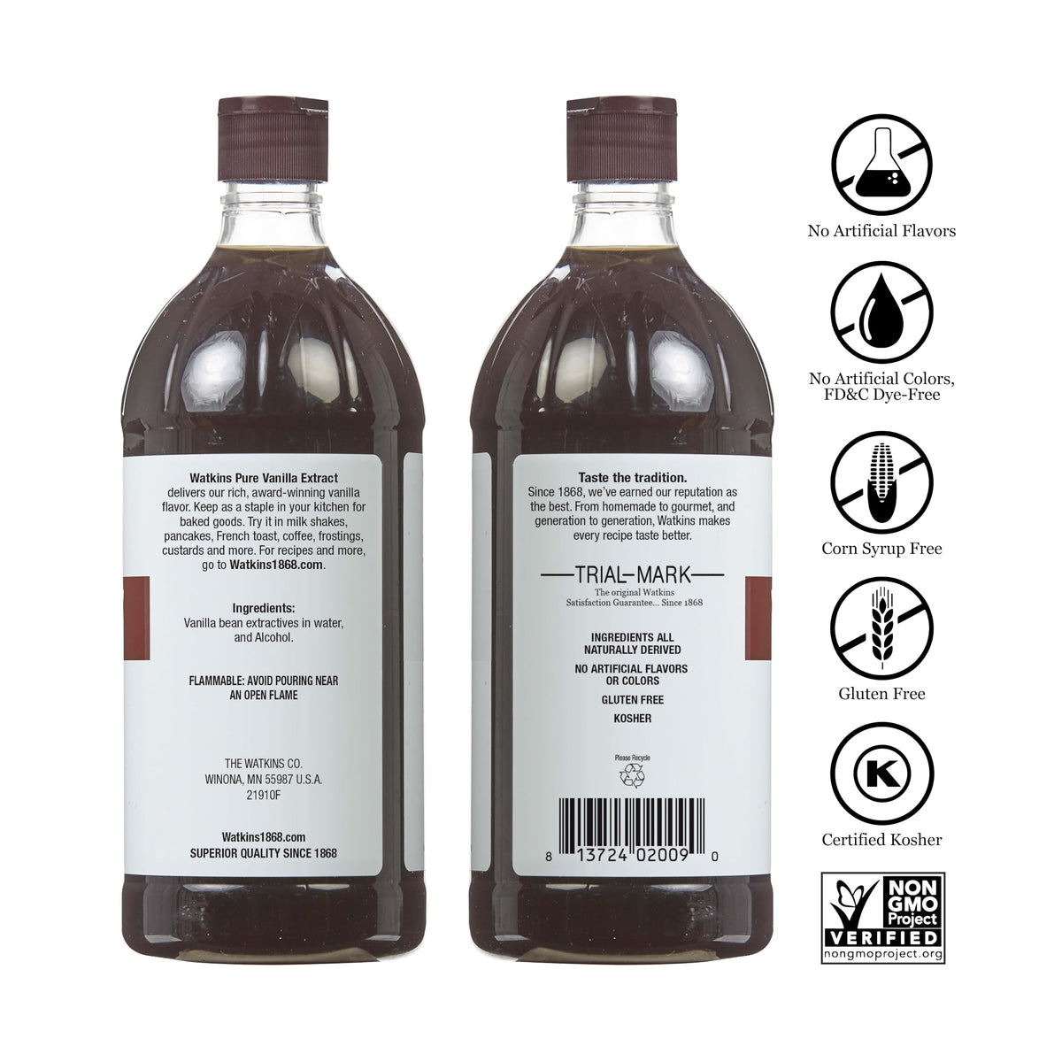 Watkins Pure Vanilla Extract, 16 Ounce