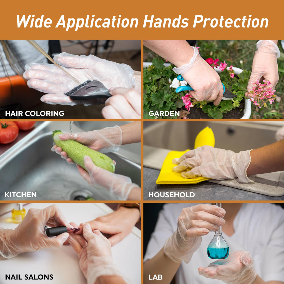 MedPride General Purpose Powder-Free Vinyl Gloves, Large, Box/100