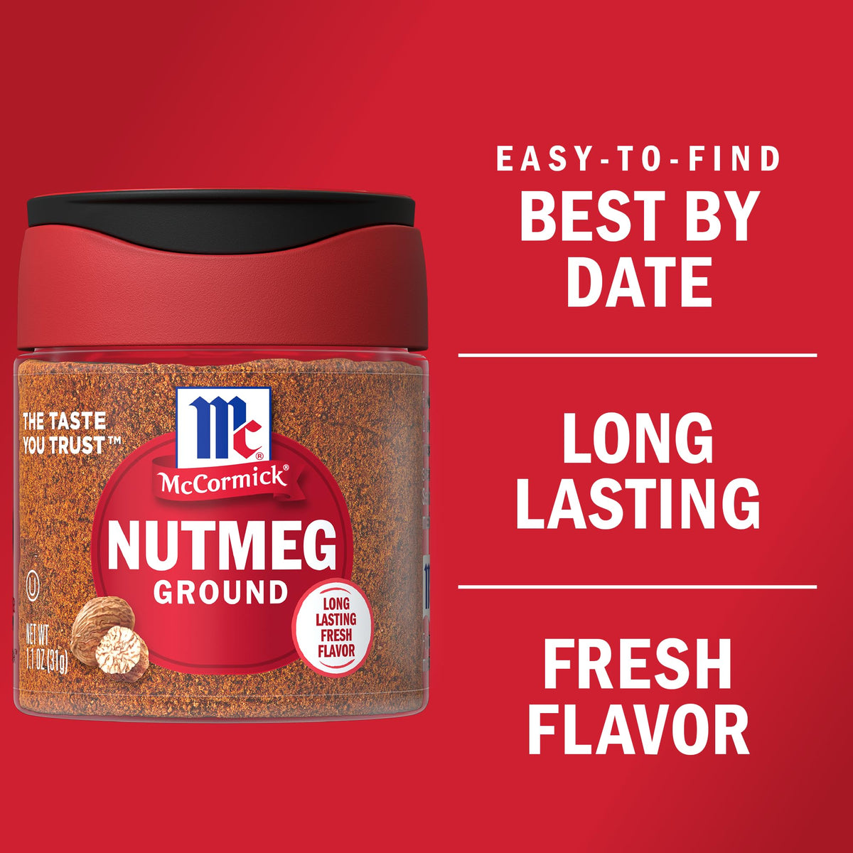 McCormick Ground Nutmeg, 1.1 oz