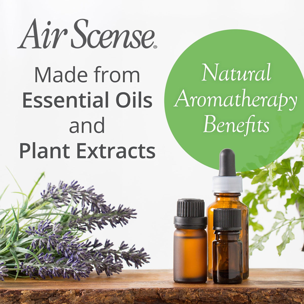 Air Scense Air Freshener Deodorizer Room Spray for Bathroom & Home, Essential Oils, Natural Lavender- 7 fl oz (2-Pack)