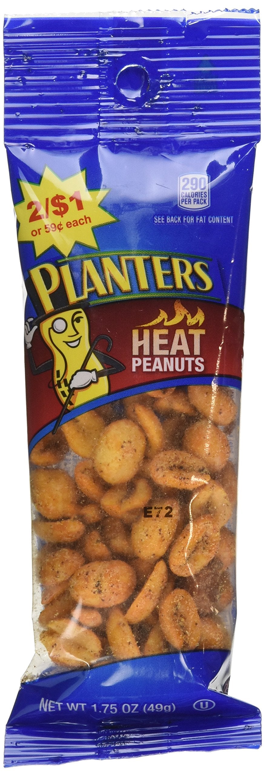 Planters Heat PeanutsTubes - 1.75 oz - 18 ct