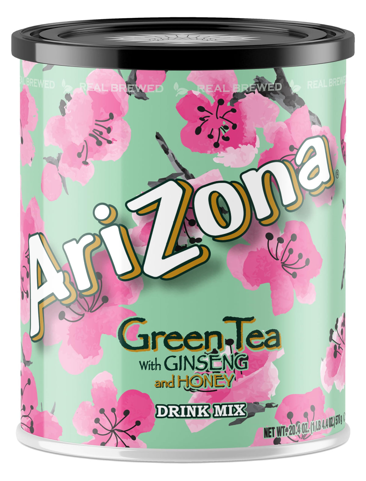 AriZona Green Tea - Sugar Sweetened Powdered Drink Mix - 20.4oz Canister, Makes 8 Quarts (Pack of 1)