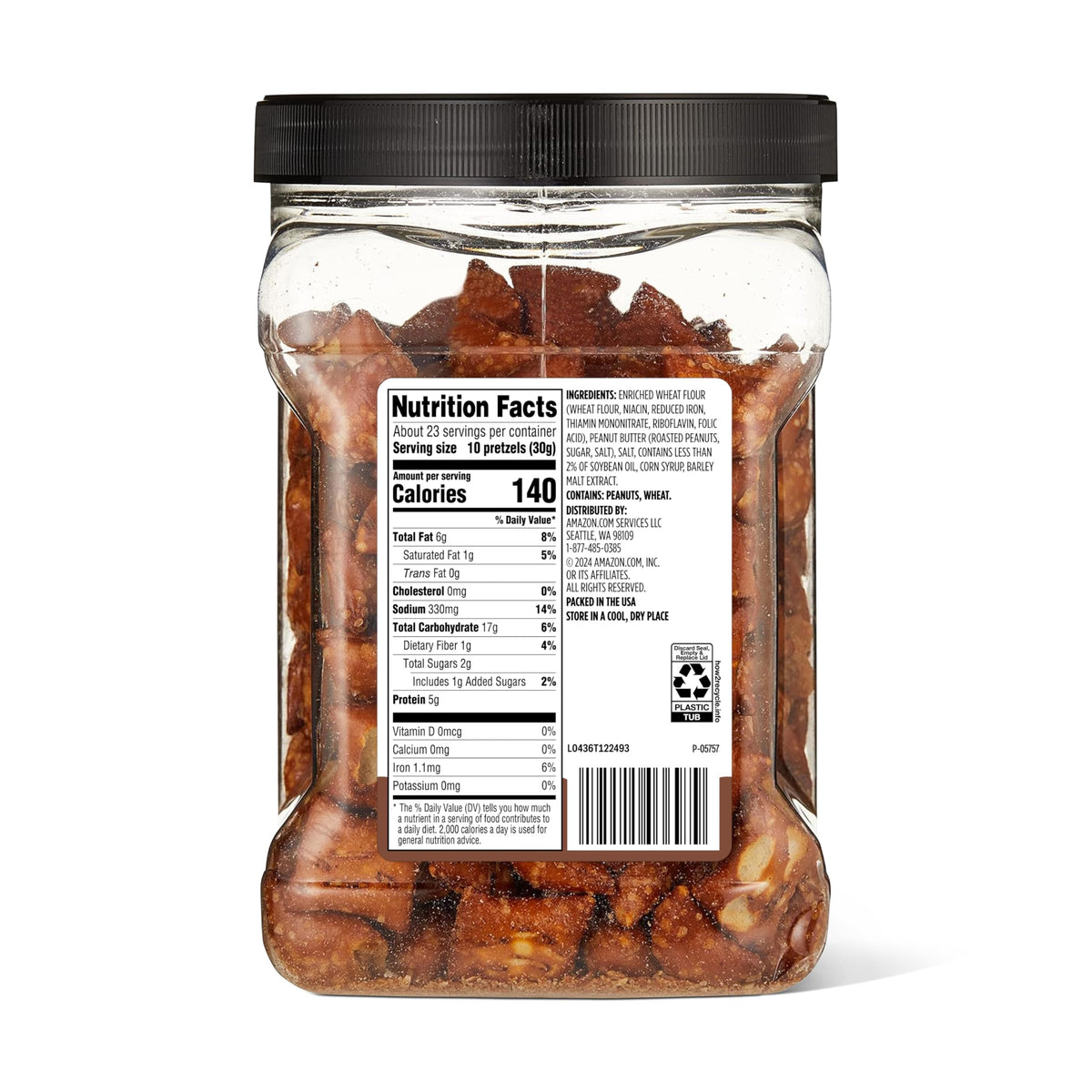 Amazon Grocery, Peanut Butter Filled Pretzels, 24 Oz