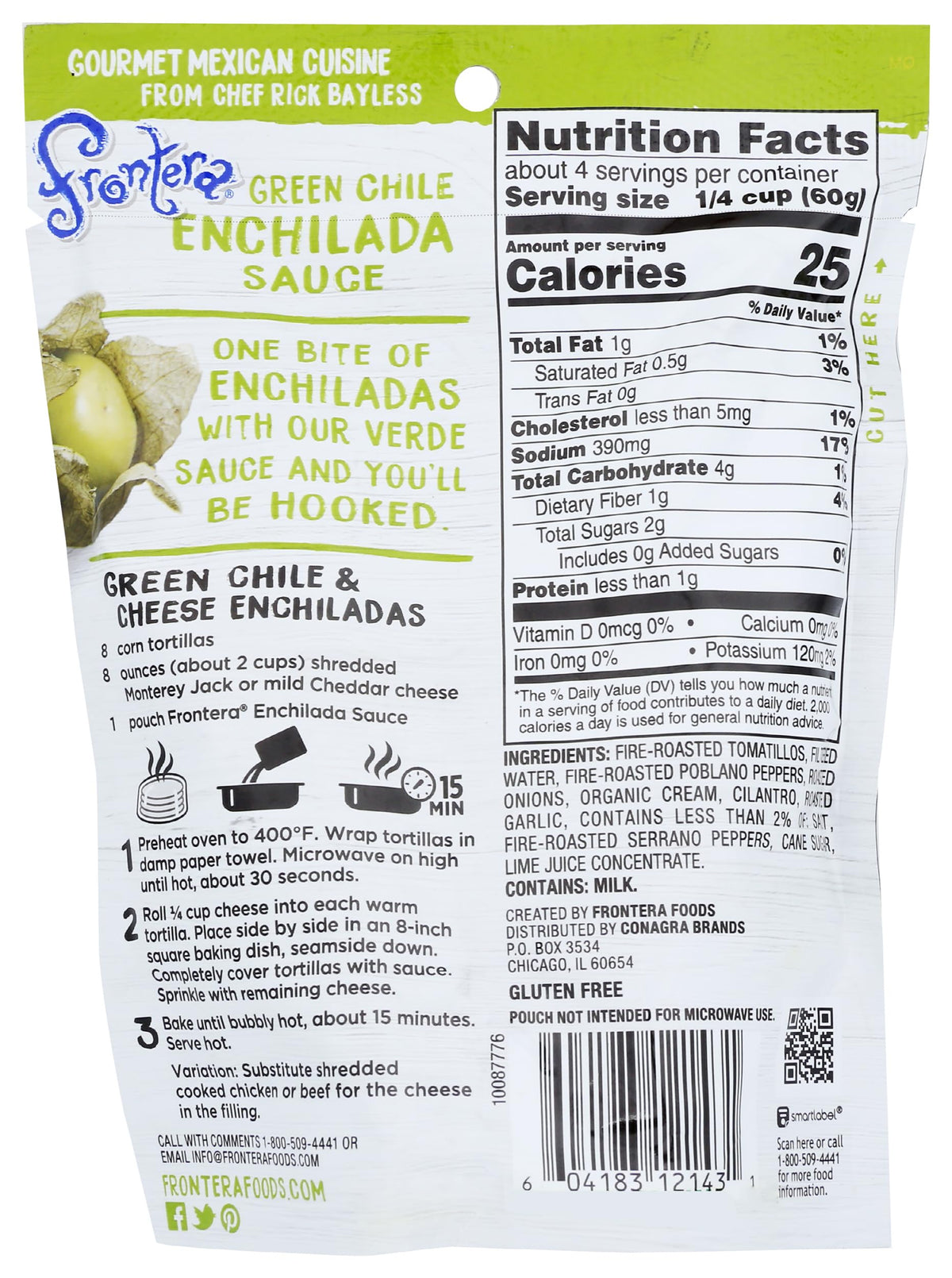 Frontera Green Chili Enchilada Sauce, 8 oz