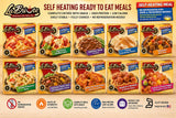 LaBriute Meals Turkey with Mashed Potatoes - Self Heating Ready to Eat Entrée w/Snack |22g Protein, Low-Calorie Pre-Packaged Lunch or Dinner | Shelf