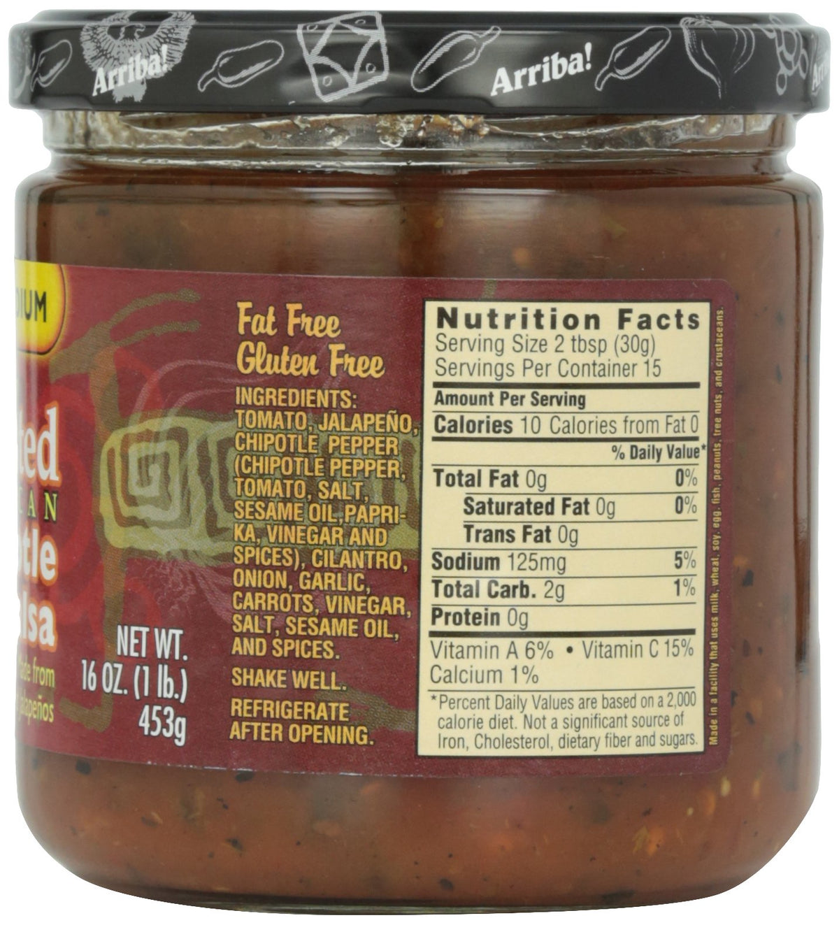 Arriba Salsa Fire Roasted Mexican Chipotle Medium - 16 oz