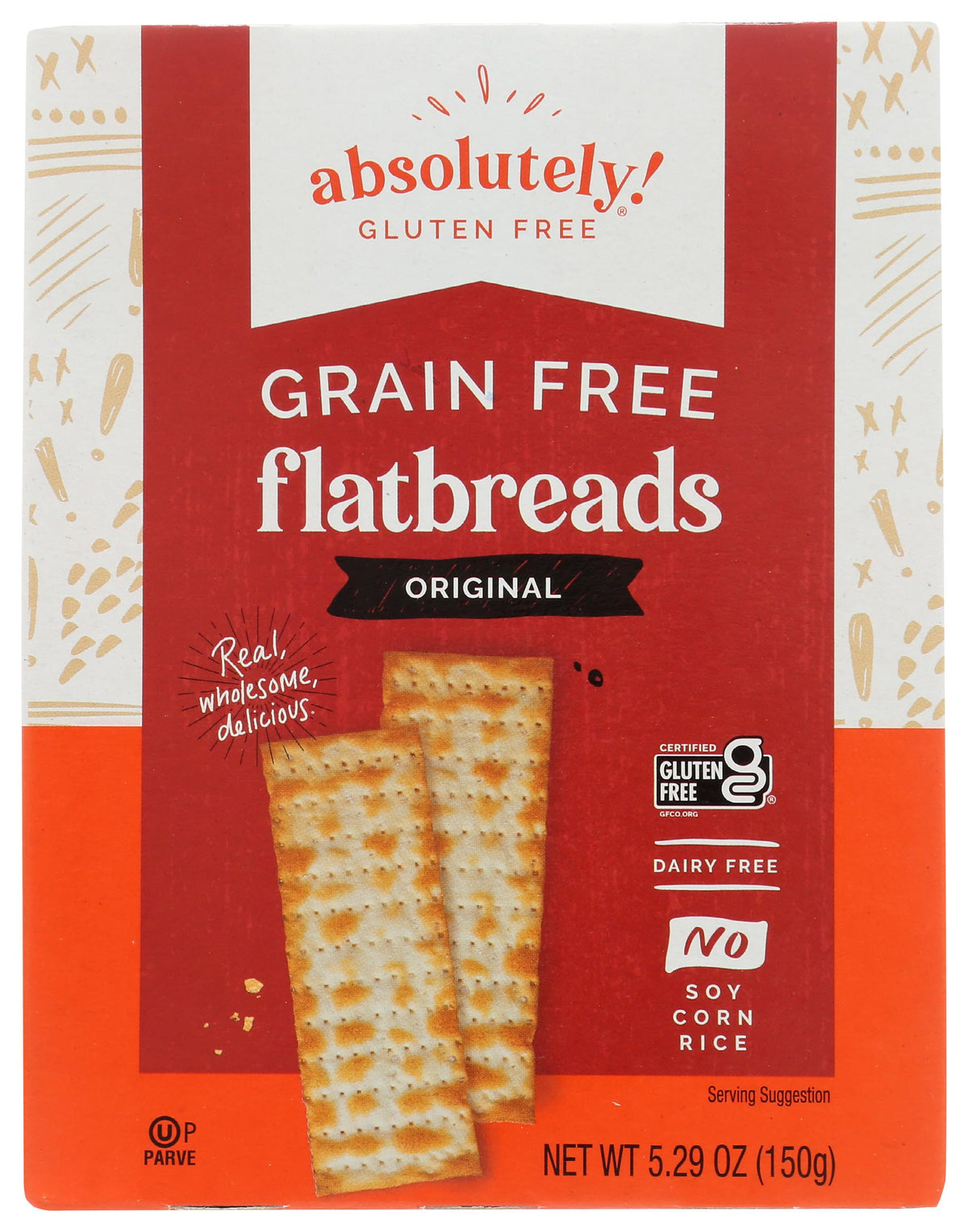 Absolutely Gluten Free Flatbread, Original, 5.29-Ounce
